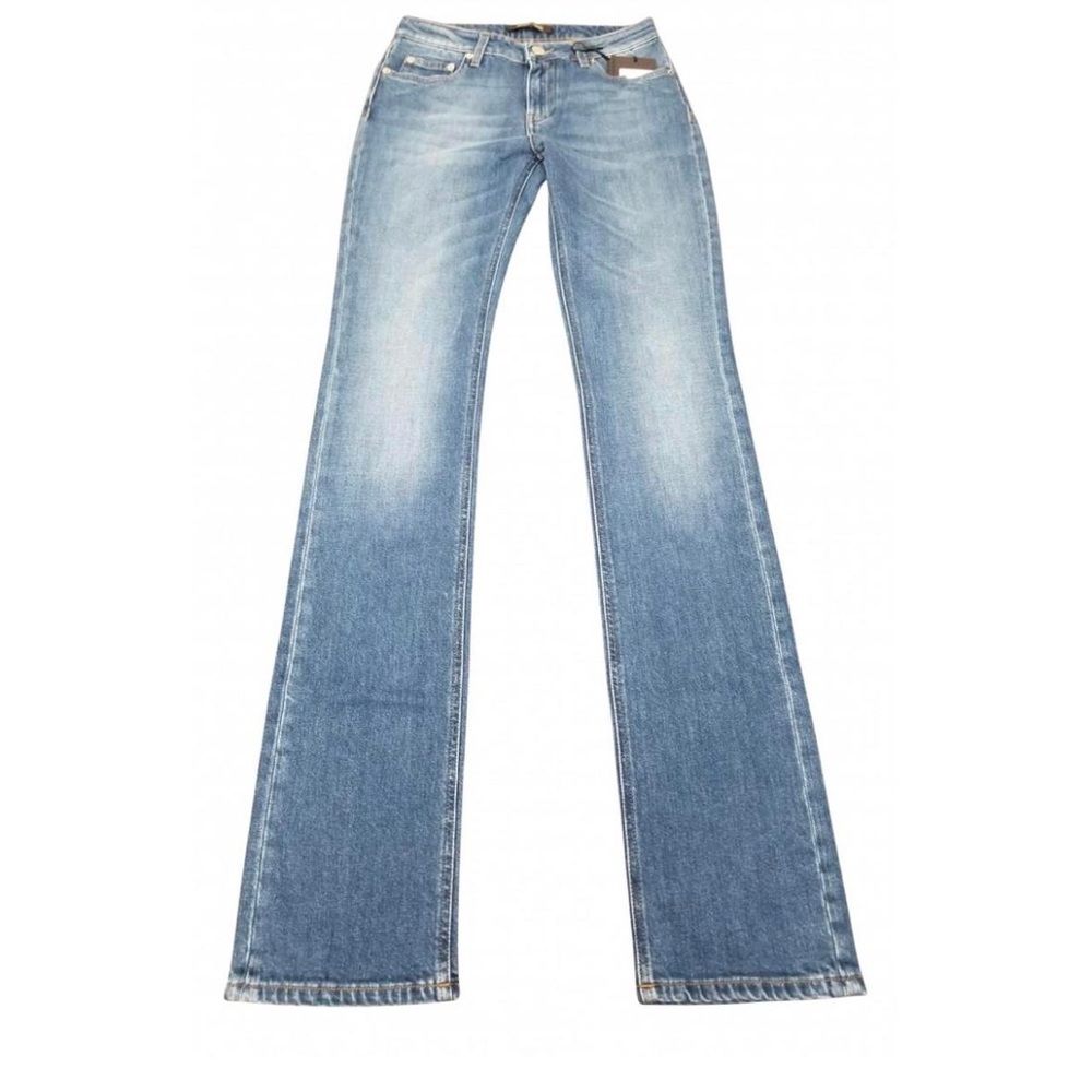 Vintage Roberto Cavalli Blue Straight Leg Jeans with Faded Wash